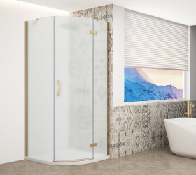 GELCO TRINITY GOLD štvrťkruhový kút 900x900 pravý, matné sklo, GT6590MR-G GT6590MR-G