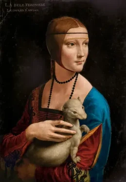 Castorland 105168-2 Puzzle Art Collection: Dáma s hranostajom