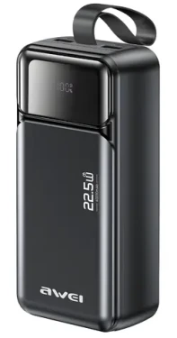 Awei PA-105 čierna / Powerbanka / 40000mAh / PD 22,5 W / 3x USB-C (PA-105)