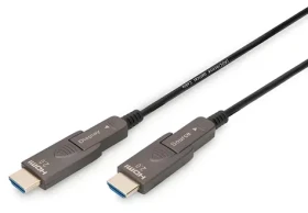 Digitus HDMI AOC čierna / Kábel / Hybridný optický / 4K/60Hz / 18 Gbit/s / odnímateľné konektory / 30 m (AK-330127-300-S)