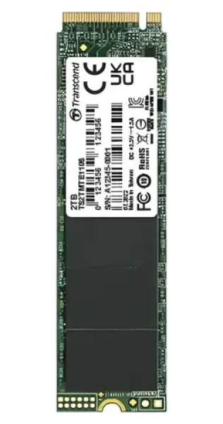 Transcend MTE110S 2TB / SSD / M.2 2280 NVMe / PCIe Gen3 x4 / 3D NAND (TS2TMTE110S)