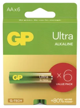 GP Ultra AA (LR6) / Batéria / Alkalická / 1,5 V / 6 ks (1013226000)