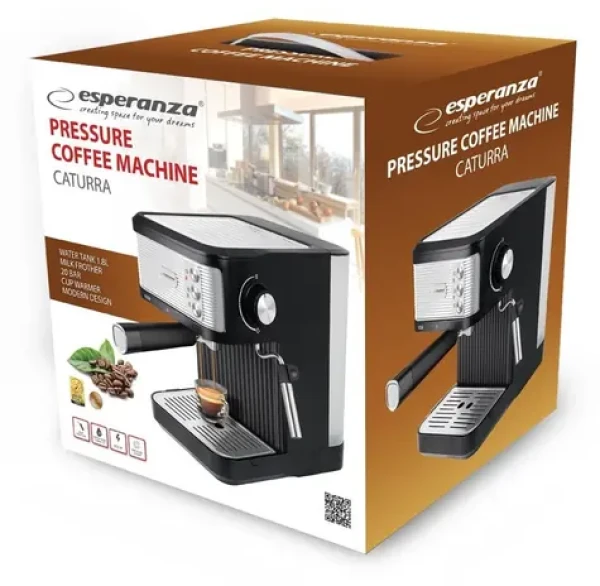 Esperanza EKC011 čierna / Kávovar / 850 W / 1,8 L / 20 bar / napeňovač mlieka (EKC011)