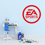 Veselá Stena Samolepka EA Sports Farba: biela, Veľkosť: 80 x 80 cm