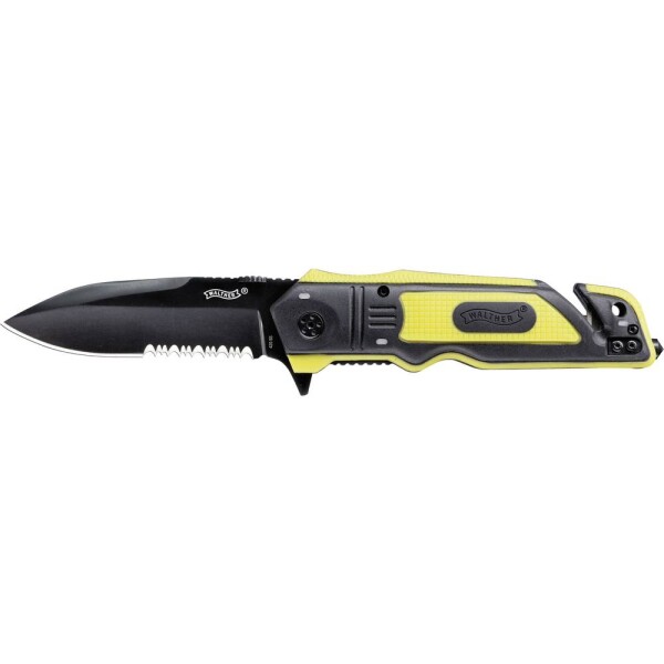 Walther 5.0729 Emergency Rescue Knife ERK fluoreszierend záchranný nôž rozbíjač skla, rezák na popruhy (d x š x v) 118 x 40 x 20 mm; 5.0729