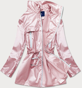Tenká růžová dámská bunda se stojáčkem (AG5-017) Barva: odcienie różu, Velikost:
