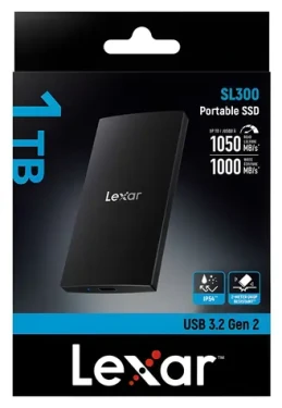 Lexar SL300 1TB / Prenosný SSD disk / USB 3.2 Gen 2 / čítanie: 1050 MB/s / zápis: 1000 MB/s (LSL300001T-RNBNG)