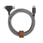 Native Union Belt Universal Cable USB-C/Lightning 1.5m šedá (BELT-CCL-ZEB-NP)