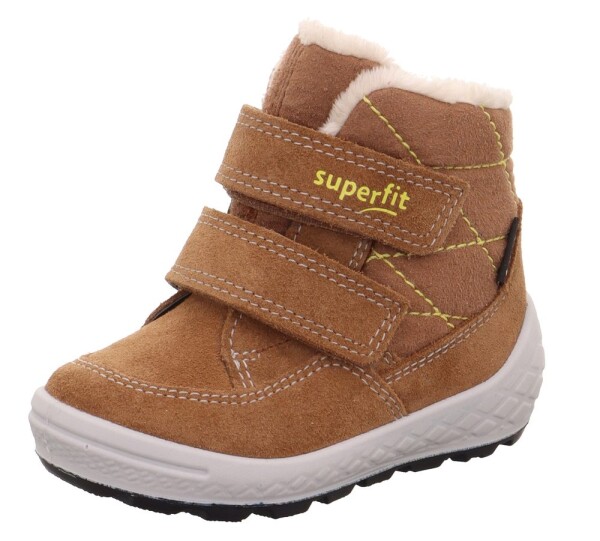 Detské zimné topánky GROOVY 2.0 Brown/Yellow Gore-TEX, Superfit,1-106314-3000 - 24