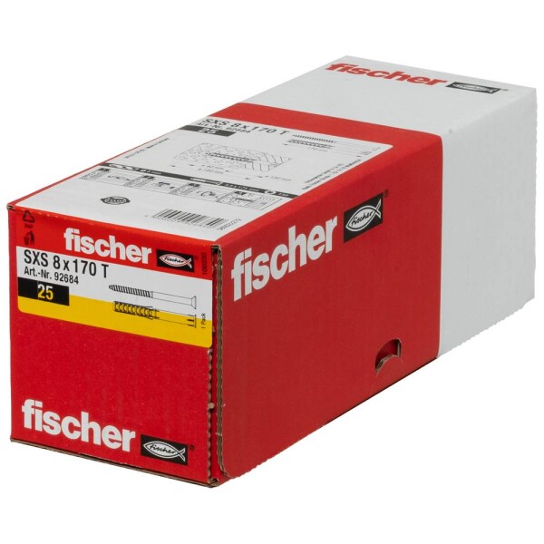 Fischer SXS príchytka s dlhým driekom 170 mm 8 mm 92684 25 ks; 92684