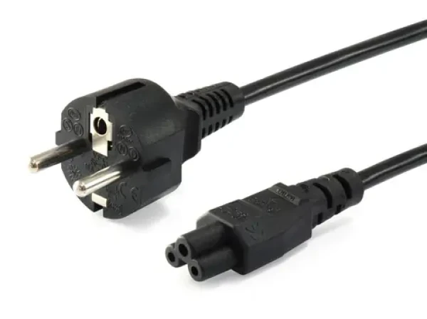 Equip CEE 7/7 - C5 čierny (112151) / Napájací kábel / 3 m / 250 V / 2,5 A (112151)