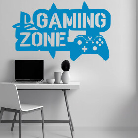 Veselá Stena Samolepka Gaming zone Farba: modrá, Veľkosť: 60 x 36 cm