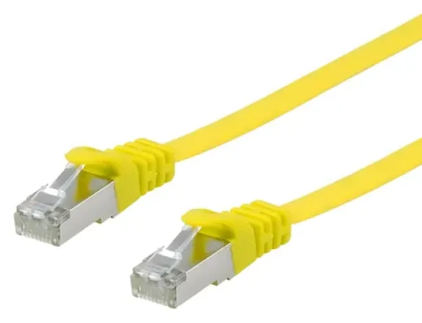 Equip Cat6a Flat žltá / Patch kábel / U/FTP / 1 m / LSZH (607660)