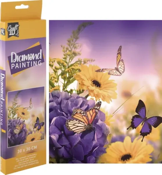 GRAFIX Diamantové maľovanie Motýlia lúka