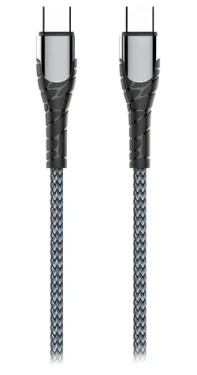 Colorway šedá / Dátový kábel / USB-C - USB-C / 65W (3A) / 2 m (CW-CBPDCC039-GR)