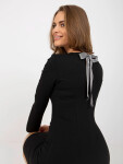 Dámske šaty LK SK 507015 Black - FPrice 40 černá s bílou