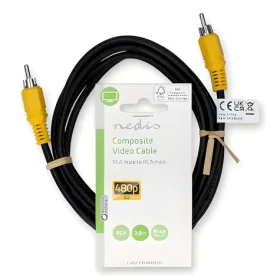Nedis kompozitný video kábel čierna / Video kábel / RCA - RCA / 480p / 2 m (CVGL24100BK20)
