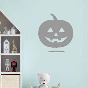 Veselá Stena Samolepka Halloweenska tekvica Farba: šedá, Veľkosť: 100 x 111 cm