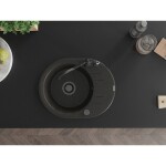 MEXEN/S MEXEN/S - Kevin granitový drez 1-miska s odkvapkávačom vrátane batérie Carla, čierna/zlatá metalik 6517-75-670700-70-B