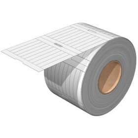 Weidmüller 2518620000 ELS 7/40 MM WS značenie káblov Druh montáže: prichytenie sponami Potlačiteľná plocha: 6.30 x 40 mm biela Počet markerov: 3000 3000 ks; 2518620000