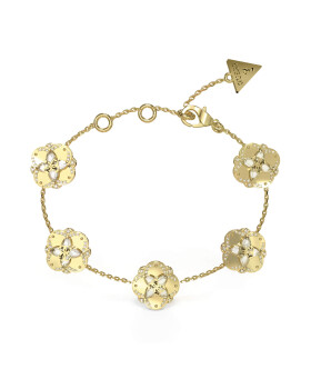 Guess Očarujúce pozlátený náramok Wild Flower JUBB05501JWYGS