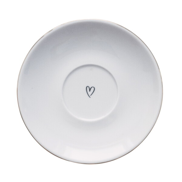 Bella Rose Porcelánová podšálka 15 cm – srdiečko uprostred
