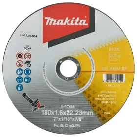 Makita rezný kotúč na nerez 180 mm / Rezný kotúč / O180x22,23 mm / nerez / suché rezanie (E-13758)