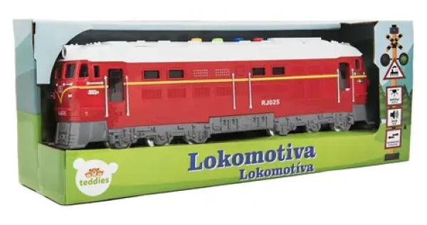 TEDDIES Lokomotíva červená