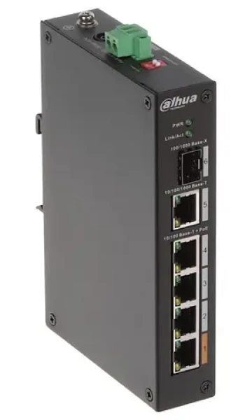 Dahua PFS3106-4ET-60-V2 / Switch / 1000Mbps / 5x RJ-45 / 1x SFP / PoE (PFS3106-4ET-60-V2)