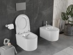 MEXEN/S - Sofia Závesná WC misa vrátane sedátka s pomalým trwarda, duroplast, biela 30540200