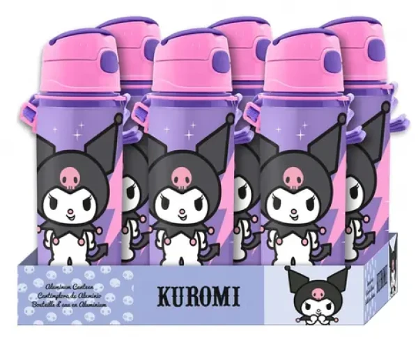 Kuromi Hliníková fľaša 600 ml / Fľaša na pitie / Hliník / 0,6 l (KU00031)
