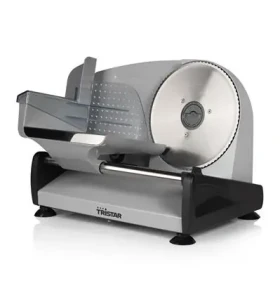 Tristar EM-2099 / kuchynský krájač / 150 W / 0-15 mm / 19 cm nôž / nerez / strieborná (EM-2099)