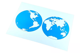 Moyo Montessori Moyo Montessori Kontrolná mapa - sveta Nová - bez popisov