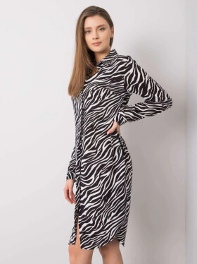 Dámske šaty so zvieracím motívom 1103 - RUE PARIS XL černo - bílá