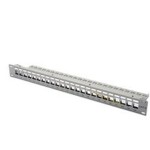 DIGITUS Patch Panel, Blank, 24 Port, Unit Heigth, s bielym panelom, grey color 7035 Color grey RAL 7035 (4016032280781)