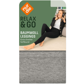 Dámske bavlnené legíny NUR DIE BAUMWOLL LEGGINGS - NUR DIE - sivé L