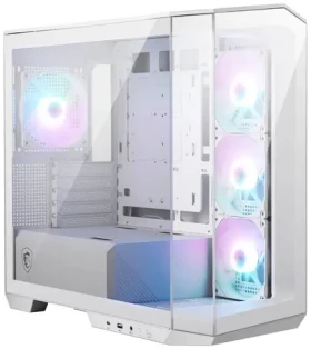 MSI MAG PANO M100R PZ biela / ATX / 1x USB 3.2 USB-C 1x USB 3.2 / 4X 120 ARGB / bez zdroja / priehľadná bočnica (306-7G24R28-HH9)