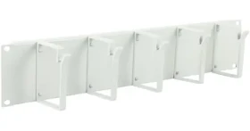 Lanview 2U káblový organizér biely / Organizér káblov / 19" rack / 5 háčikov (RAO105WH)