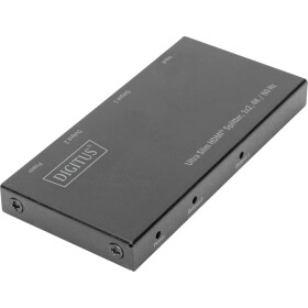 Digitus DS-45322 2 porty HDMI splitter indikácia LED, kovový ukazovateľ, pripravené pre Ultra HD 4096 x 2160 Pixel čierna; DS-45322