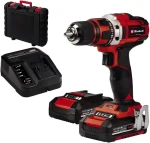 Einhell TE-CD 18/40-1 Li červená/čierna / Aku vŕtací skrutkovač / 18V / 40 Nm / 2x 2.0Ah / sada 64 ks (4513939)