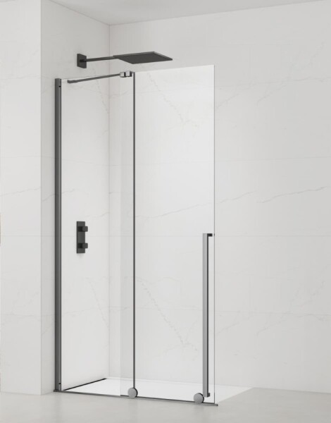 Sprchová zástena walk-in 110 cm SAT Xmotion PVD Gun metal SATBWIXM110GM SATBWIXM110GM