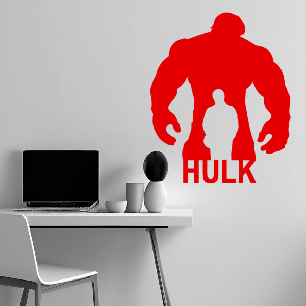 Veselá Stena Samolepka Hulk silueta Farba: červená, Veľkosť: 80 x 97 cm
