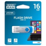 GOODRAM UTS2 16GB modrá / Flash disk / USB 2.0 / čítanie: 20MBs / zápis: 5MBs (UTS2-0160B0R11)