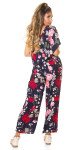 Trendy Summer Off-Shoulder Jumpsuit navy L/XL