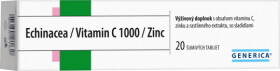 GENERICA Echinacea/Vitamin C 1000/Zinc 20 šumivých tabliet