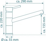 Eisl - Páková kuchynská drezová batéria UNICORN, chróm 33750 33750UNICORN