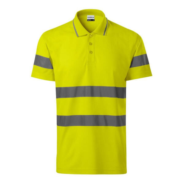 Pánske polo tričko Rimeck HV Runway MLI-2V997 fluorescenčná žltá