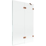 MEXEN/S - Lunar vaňová zástena 2-krídlová pravá 110 x 150, transparent, ružové zlato 897-110-100-60-00-P