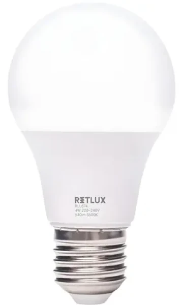Retlux RLL 674 / LED žiarovka / A60 / E27 / 4W / 540 lm / 6500K - denná biela / stmievateľná