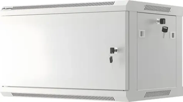 Lanberg WF01-6406-00S sivá / Nástenný rozvádzač 19" / 6U / 600×450 mm / kovové dvere / flat pack (WF01-6406-00S)